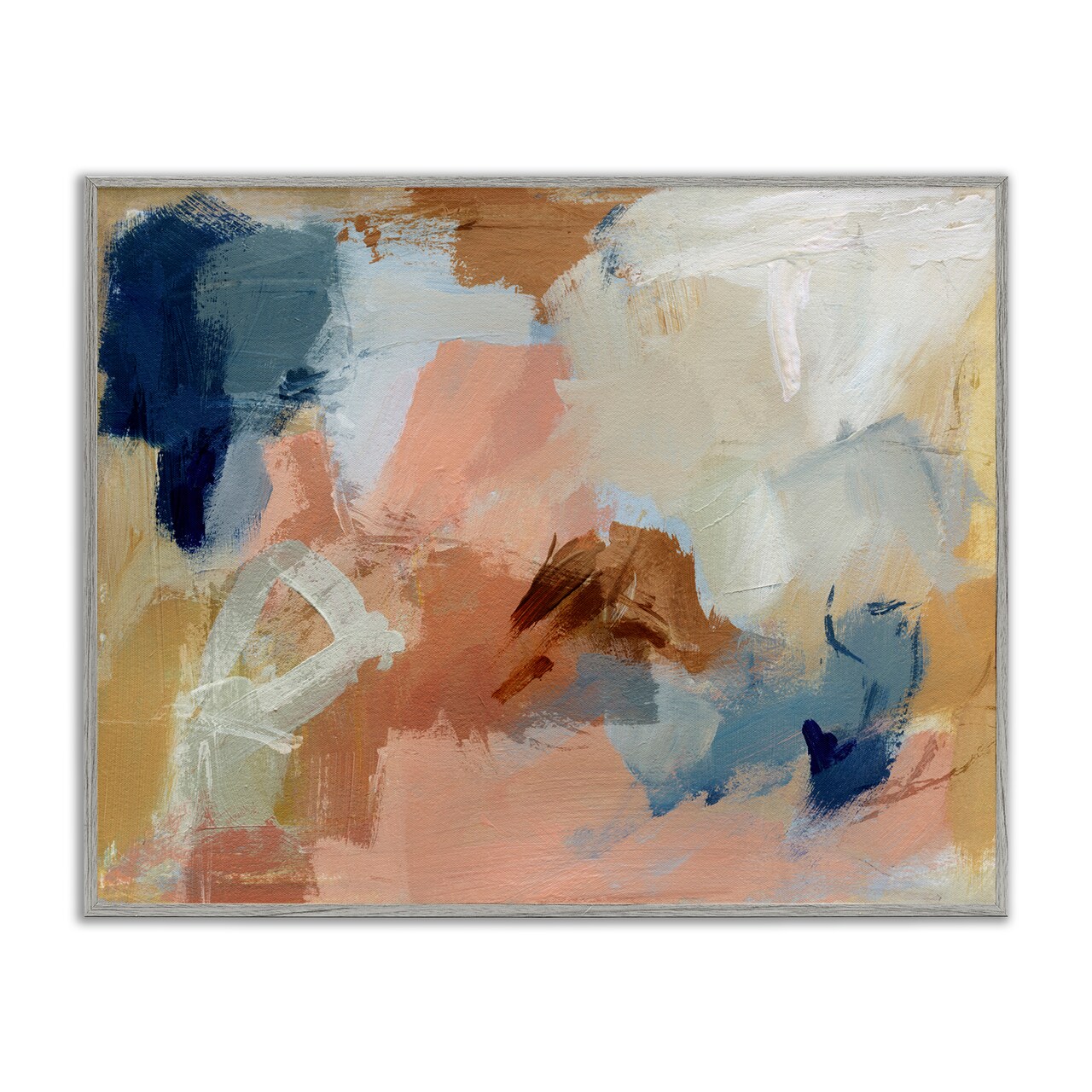 Stupell Industries Rustic Neutrals Painting Framed Giclee Wall Art Design by Victoria Barnes